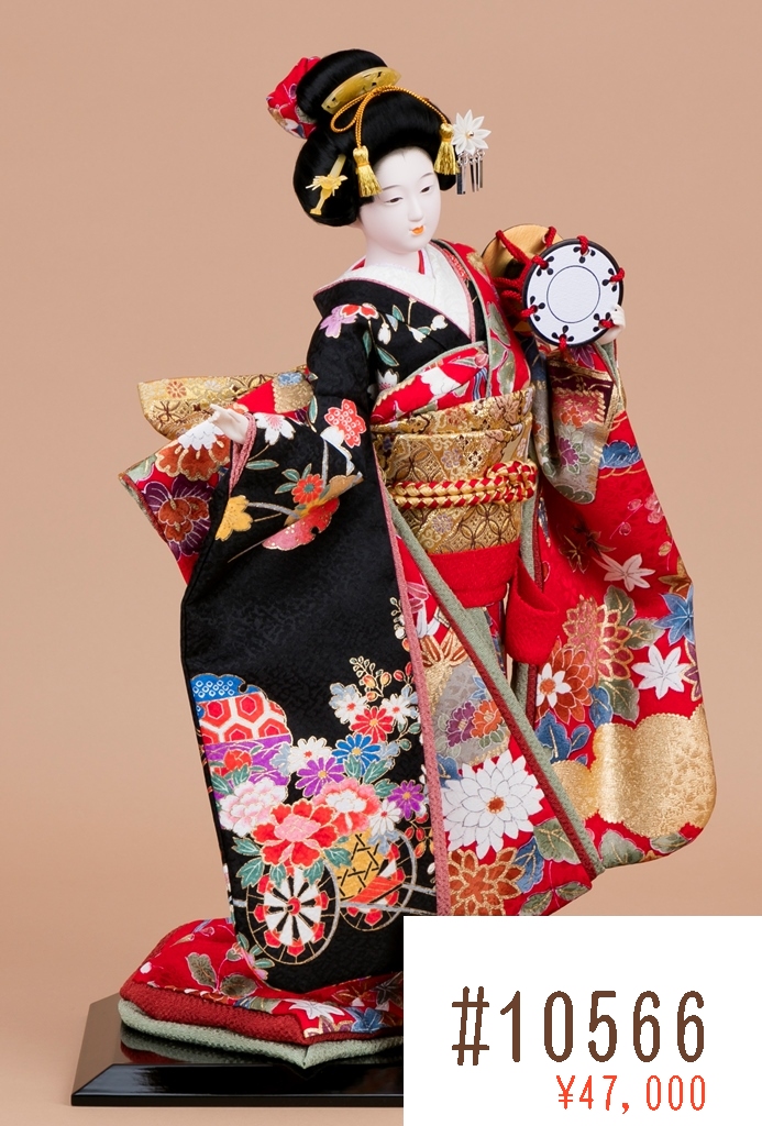日本人形　鼓　１０５６６