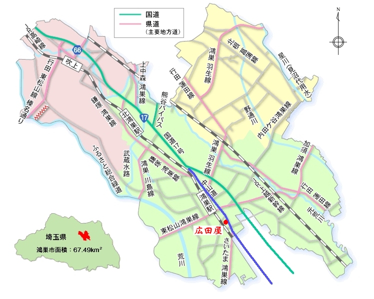 Konosu City Map