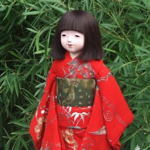 市松人形A　着丈39.5cm-12388朱