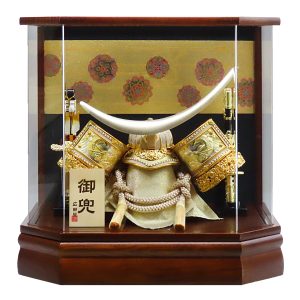 兜ケース　伊達　白　アクリル　茶色